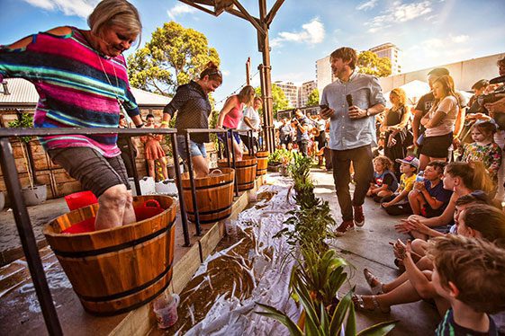 Grape Stomp Competition at Wine and Cheese Fest 2025